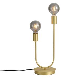 Lampa stołowa Art Deco mosiądz 2-źródła światła - Tuning