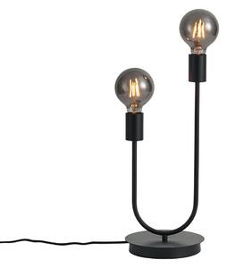 Lampa stołowa Art Deco czarna 2-źródła światła - Tuning