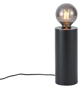 Nowoczesna lampa stołowa czarna 24 cm - Cylinder