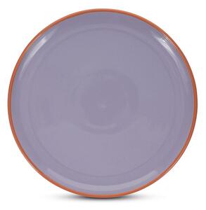 Pomarańczowy/fioletowy kamionkowy talerz ø 26 cm Duo – ONA