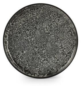 Czarny/kremowy kamionkowy talerz deserowy ø 20 cm Gravel – ONA