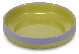 Zielony/fioletowy głęboki kamionkowy talerz ø 21 cm Duo – ONA