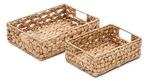 Koszyki zestaw 2 szt. z hiacyntu wodnego 36x27x9 cm Tressa – Kave Home