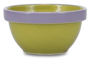 Zielona/fioletowa kamionkowa miska 170 ml Duo – ONA