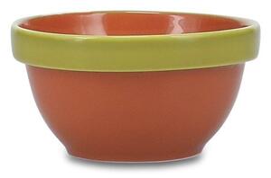Zielona/pomarańczowa kamionkowa miska 170 ml Duo – ONA