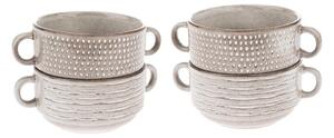 Jasnobrązowe ceramiczne miski zestaw 4 szt. na zupę 470 ml – Dakls