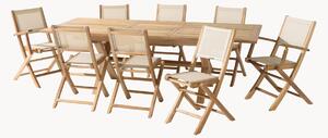 Komplet mebli ogrodowych z drewna tekowego Fun, 9 elem