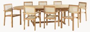 Komplet mebli ogrodowych z drewna tekowego Fun, 9 elem