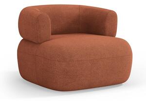 Ceglasty fotel z materiału bouclé Jenny – Micadoni Home