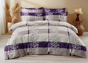 Pościel bawełniana DELUXE fioletowa Rozmiar pościeli: 2 szt 70 x 90 cm | 200 x 220 cm