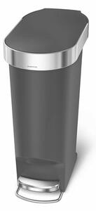 Simplehuman Pedałowy owalny kosz na śmieci 40 l,czarny