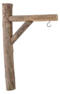Drewniany hak ścienny brązowy, 40 cm