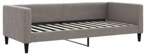 Sofa z funkcją spania, kolor taupe, 90x200 cm, obita tkaniną