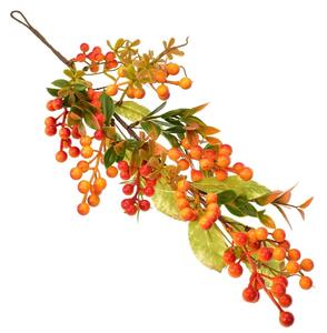 Wisząca gałąź ze sztucznymi jagodami, 52 cm
