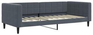 Sofa z materacem do spania, ciemnoszara, 90x200 cm, aksamit