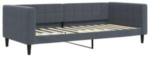 Sofa rozsuwana z szufladami, ciemnoszara, 100x200 cm, aksamit