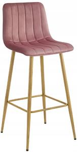 Ciemnoróżowy nowoczesny hoker kuchenny metalowy F8-G46