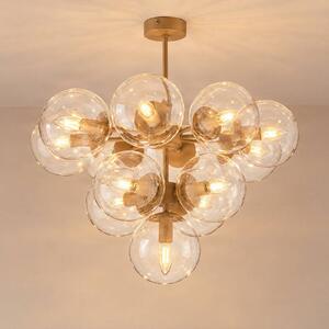 Lampa sufitowa Zumba Domiluce, możliwość ściemniania, kremowy / amber, salon / jadalnia, metal, nowoczesny