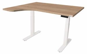 Lite Drewno - Narożne ergonomiczne biurko elektrycznie regulowane