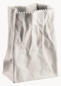 Wazon z porcelany Paper Bag, W 15 cm
