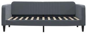 Sofa rozsuwana, ciemnoszara, 90x200 cm, aksamit