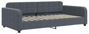 Sofa z funkcją spania, ciemnoszara, 100x200 cm, aksamit