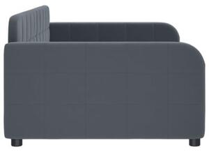 Sofa z funkcją spania, ciemnoszara, 100x200 cm, aksamit