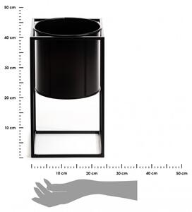 Kwietnik stojący 40 cm Ring czarny LOFT