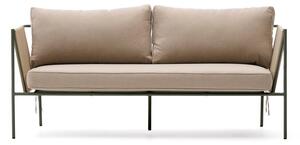 Zielono-beżowa tapicerowana sofa ogrodowa Zivia – Kave Home