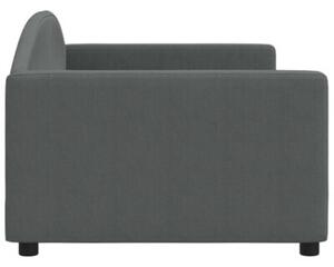 Sofa z funkcją spania, ciemnoszara, 90x200 cm, obita tkaniną