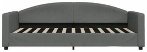 Sofa z funkcją spania, ciemnoszara, 90x200 cm, obita tkaniną
