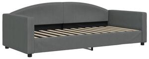 Sofa z funkcją spania, ciemnoszara, 90x200 cm, obita tkaniną