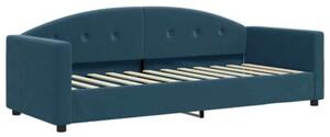 Sofa z materacem do spania, niebieska, 80x200 cm, aksamit