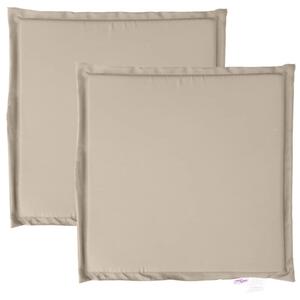 Podkładki na siedziska ogrodowe, 2 szt., taupe, 45x45x2 cm