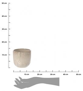 Doniczka z wytłaczanym wzorem 13x13,5 cm