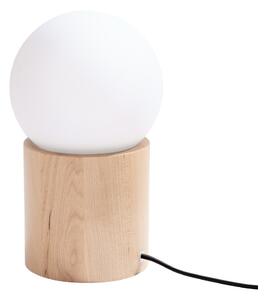 Biało-naturalna lampa stołowa ze szklanym kloszem (wysokość 21 cm) Surtur – Sollux