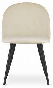 Krzesło aksamitne BELLO beżowe