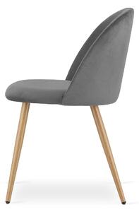 Krzesło aksamitne BELLO szare