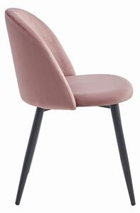 Krzesło aksamitne BELLO różowe