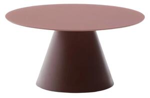 Okrągły stolik ze szklanym blatem w kolorze terakoty ø 80 cm Wilshire – Kave Home