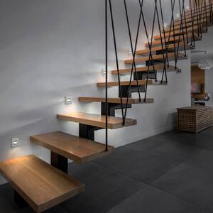 MEGAMAN Oprawa wpuszczana LED Tina, biała, długość 9 cm, obrotowa Tina, biały / opal, salon / jadalnia, tworzywo sztuczne, nowoczesny
