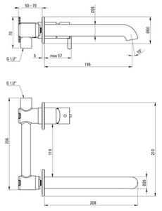 Bateria umywalkowa DEANTE Silia BQS A54L Bianco