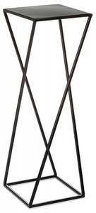 Kwietnik loftowy stojący czarny 70 cm metalowy