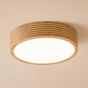 Lampa sufitowa Linaro Lamkur, możliwość ściemniania, jasne drewno, salon / jadalnia, drewno
