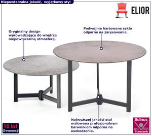 Komplet okrągłych stolików kawowych - Elivos