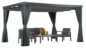 Pergola tarasowa z zasłonami Alicante 3x4 antracyt Garden Point