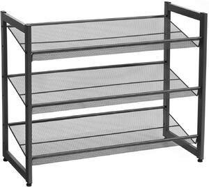 SongmicsHome Półka na buty IDA, 3 półki, 74x31x63cm, czarna