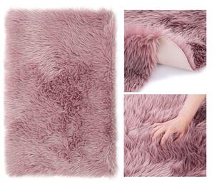 Puszysty różowy dywan DOKKA Rozmiar: 50 x 150 cm