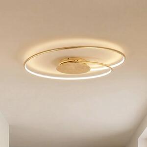 Lampa sufitowa LED Joline Lindby, mosiężny / złoty, salon / jadalnia, metal, nowoczesny