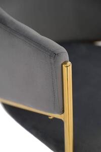 EMWOmeble Krzesło Glamour szare DC-890 / złote nogi #21